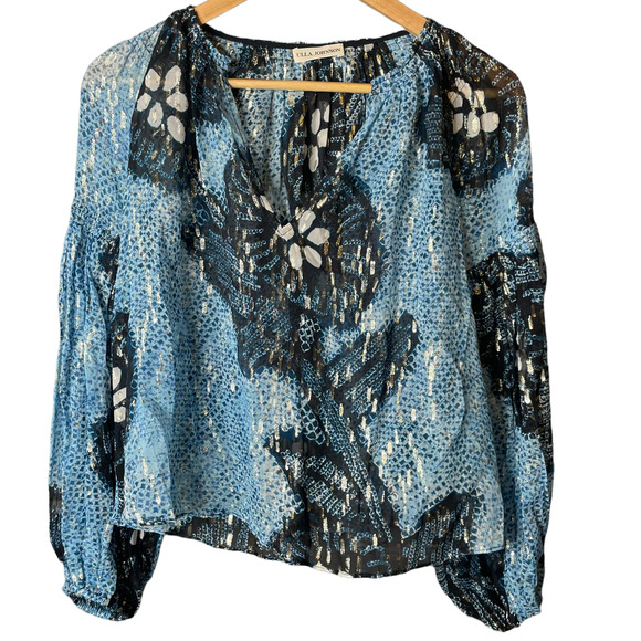 Ulla Johnson Sanya Blouse Blue Sky - Picture 4 of 8